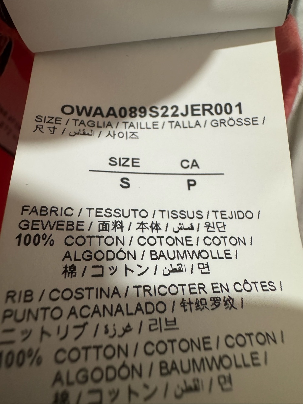 Off-White logo crew-neck tee, pale candy pink - Picture 8 of 8